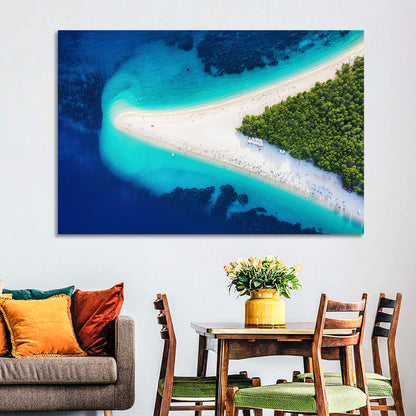 Zlatni Rat Beach Aerial Coast Wall Art