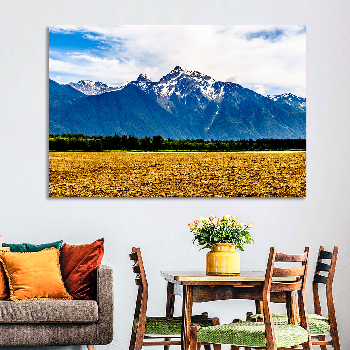 Cheam Mountain Peak Wall Art in a room, landscape