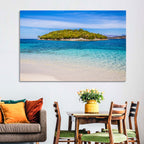 Butrint Turquoise Island Beach Wall Art