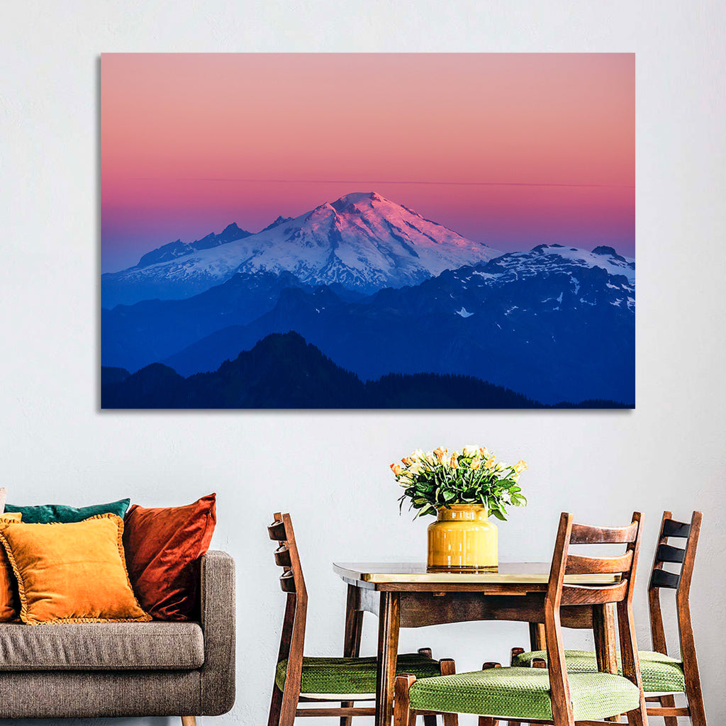 Mount Baker Alpenglow Wall Art
