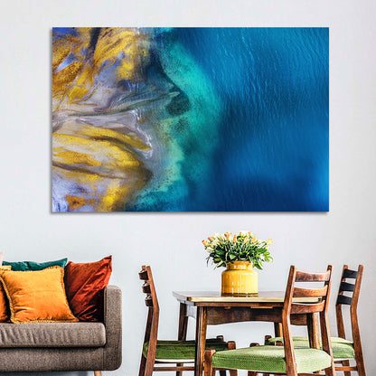 Golden Coast Abstract Wall Art