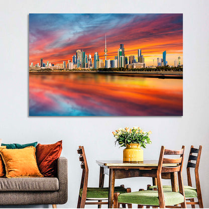 Shuwaikh Port at Dusk Wall Art