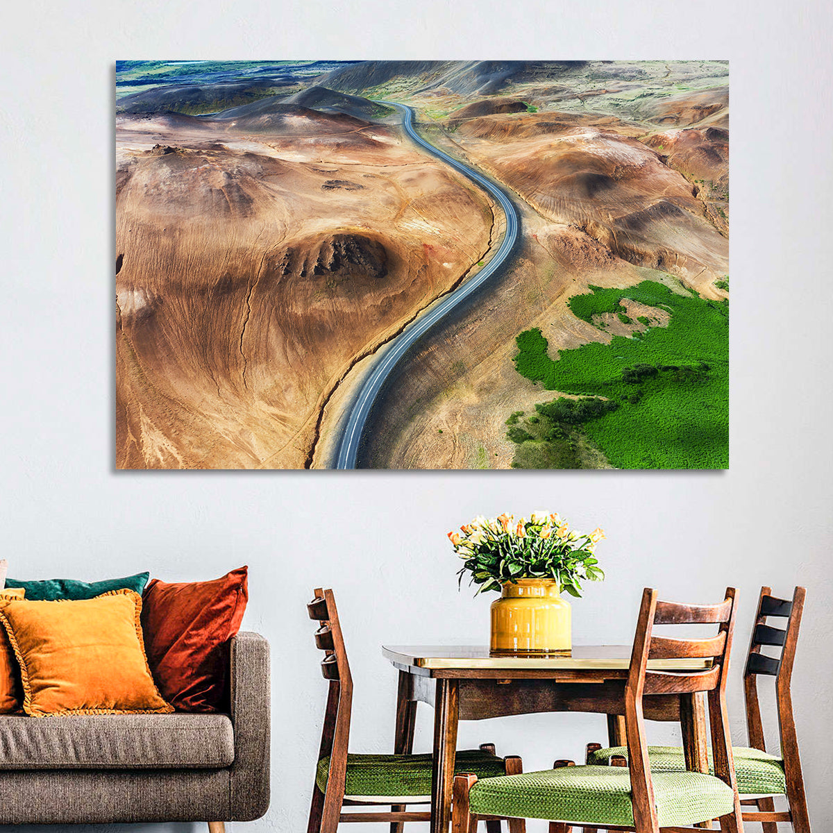 Winding Road in Geysers Valley Wall Art