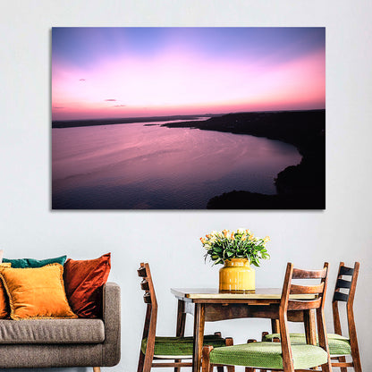 Lake Travis Purple Sunset Wall Art