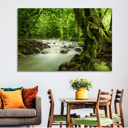 Emerald Rainforest River Wall Art