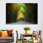Arched Bamboo Tunnel Wall Art