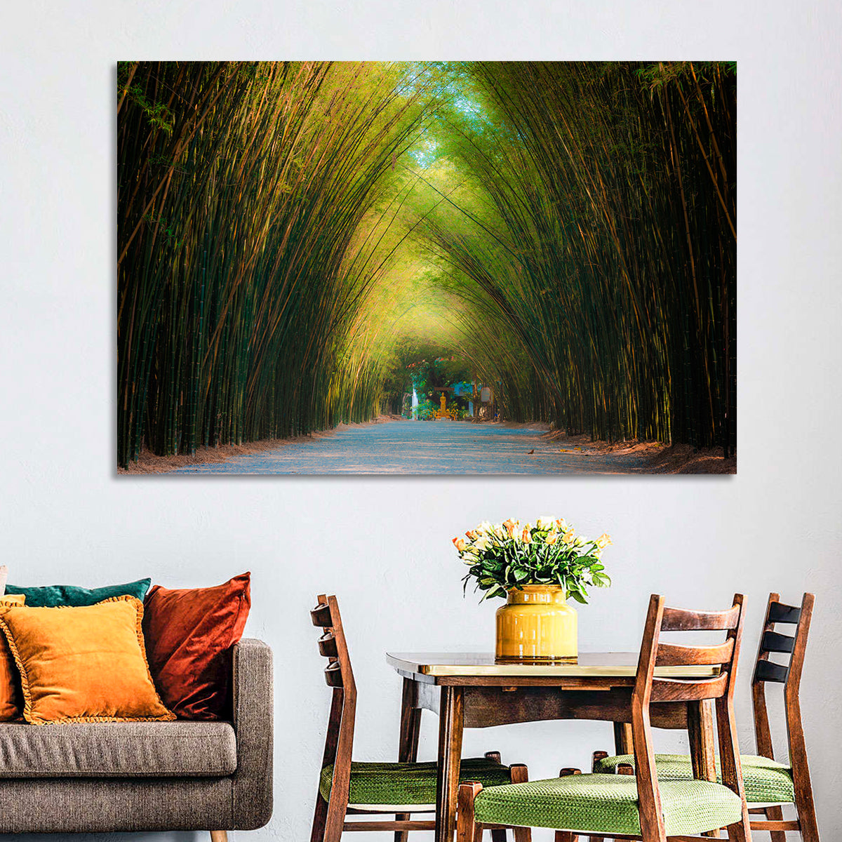 Arched Bamboo Tunnel Wall Art