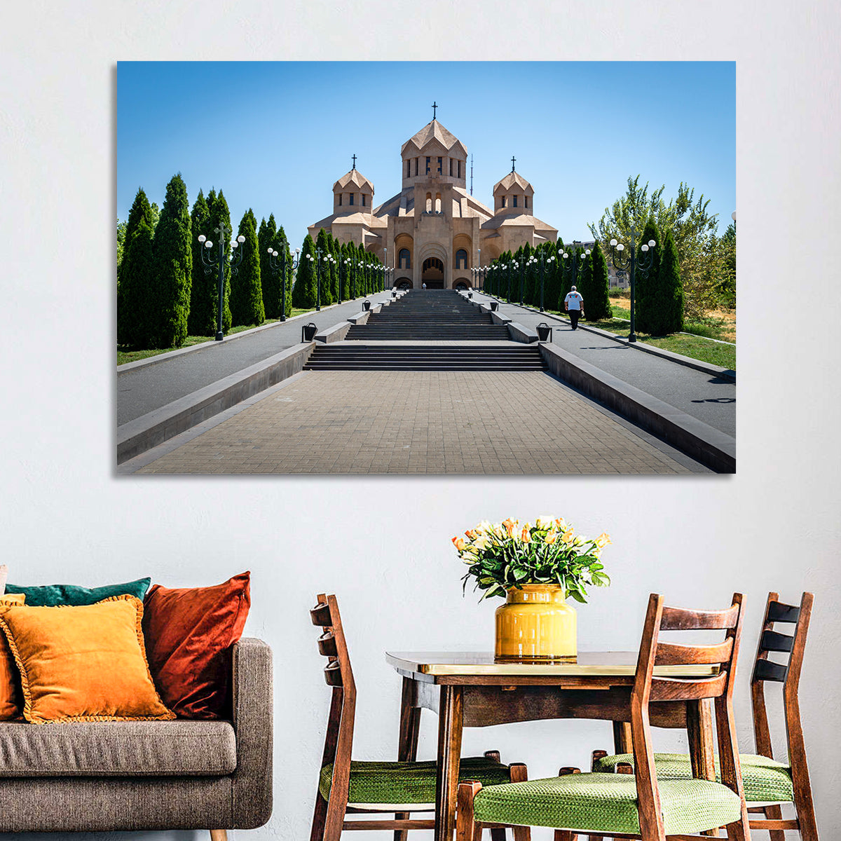 Saint Gregory Cathedral Stairway, Yerevan Wall Art in a room, landscape