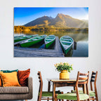 Moored Boats at Hintersee Wall Art