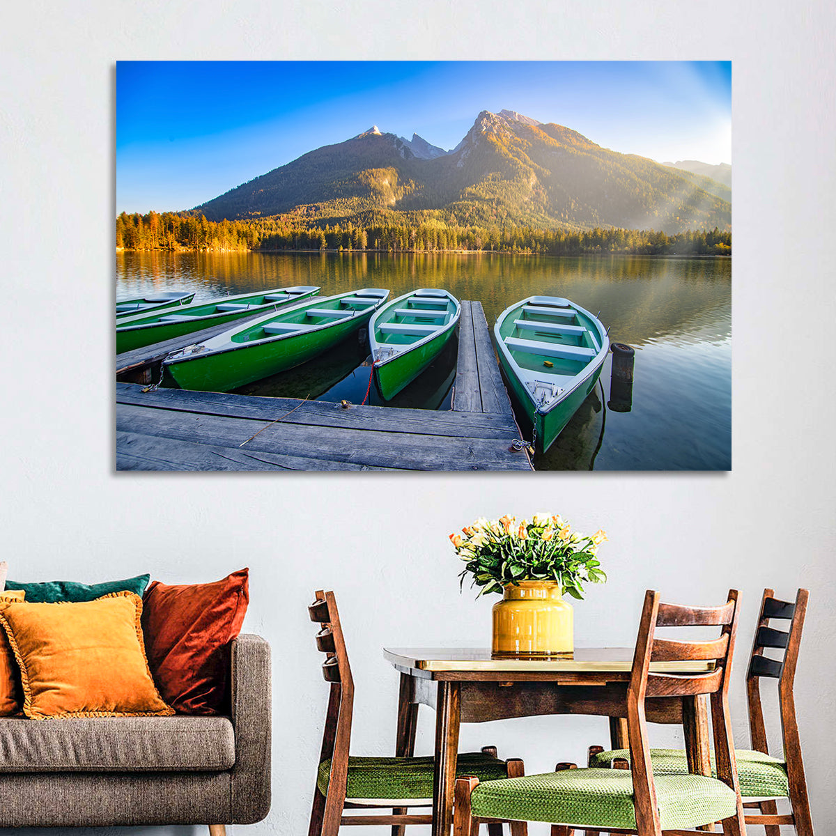 Moored Boats at Hintersee Wall Art