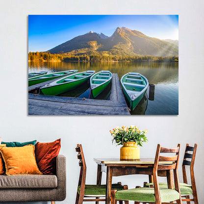 Moored Boats at Hintersee Wall Art