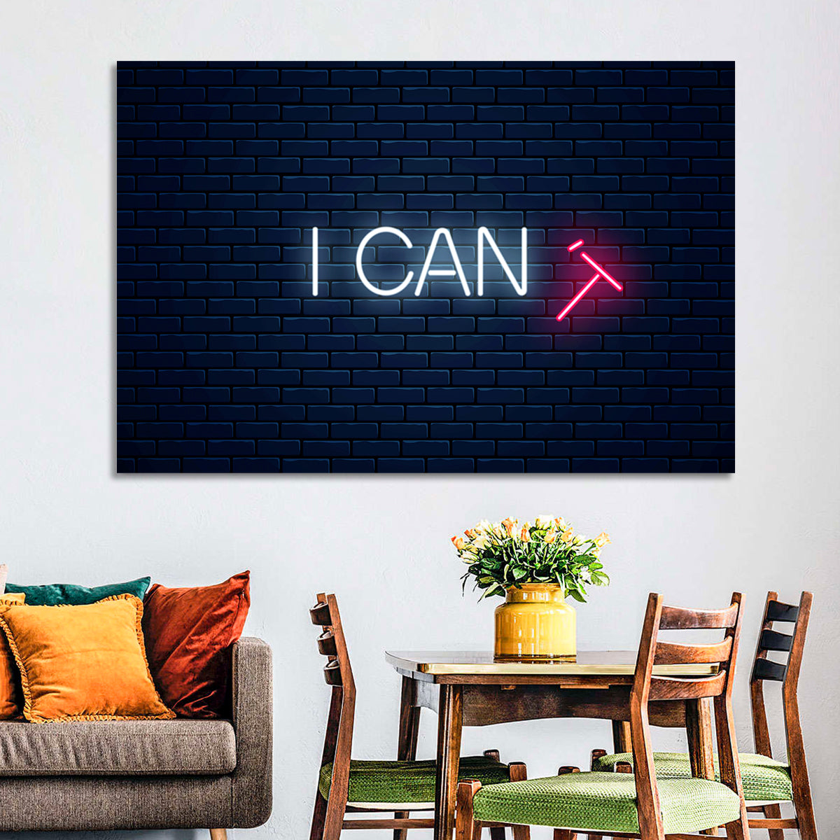 I Can Neon Sign Wall Art