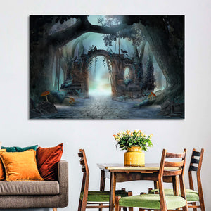 Enchanted Foggy Forest Wall Art