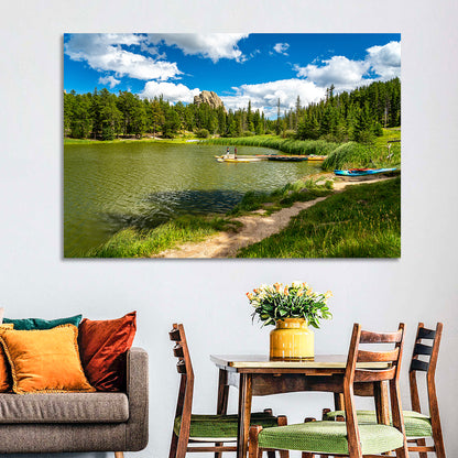 Sylvan Lake Dockside Scene Wall Art