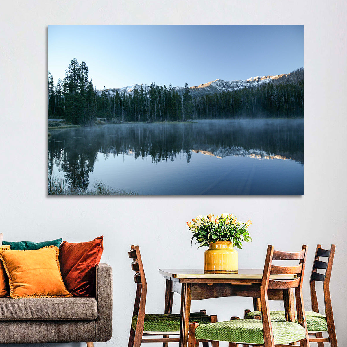 Sylvan Lake Morning Mist Wall Art
