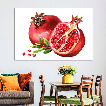 Fresh Pomegranate Watercolor Wall Art