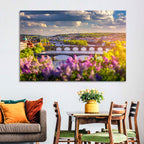 Prague Vltava Bridges in Spring Light Wall Art