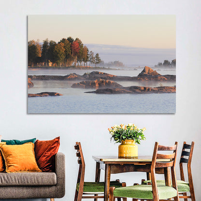 Lake Vanern Misty Shoreline Wall Art