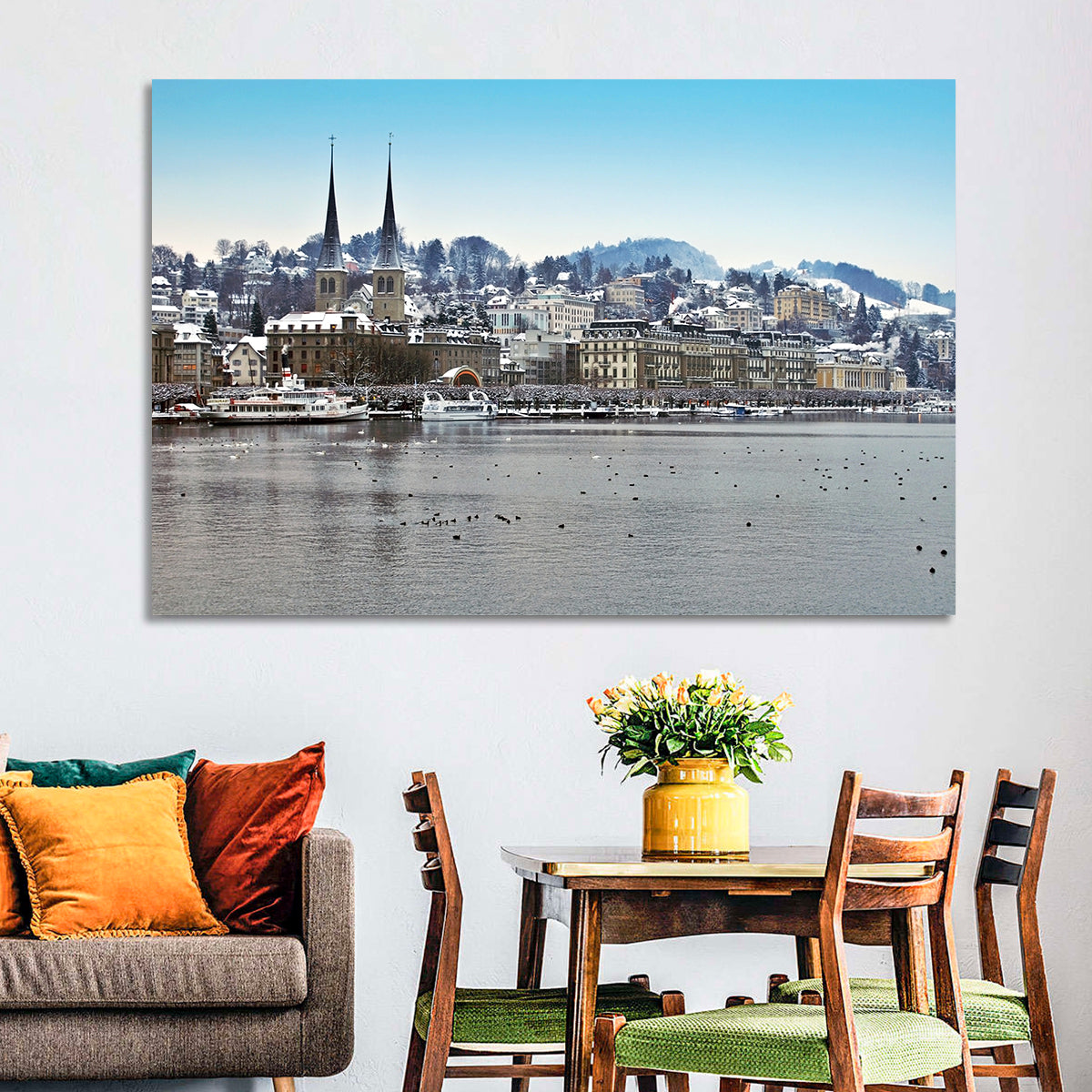 Hofkirche Lucerne Cityscape Wall Art