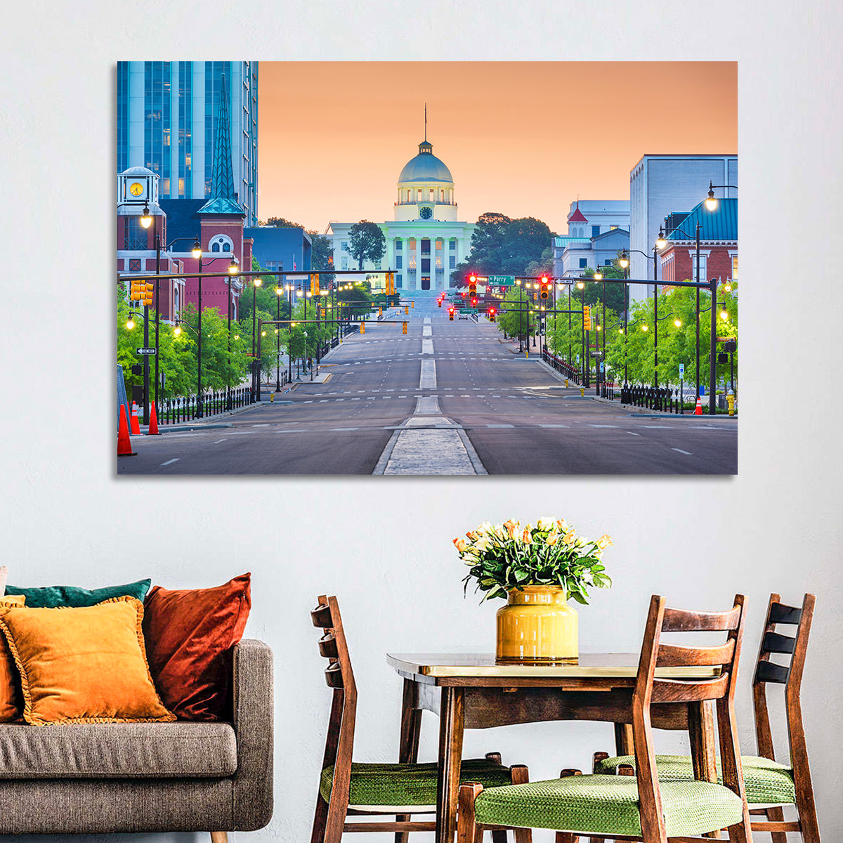 Montgomery State Capitol Wall Art in a room, landscape