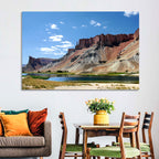 Band-e Amir Lakes and Rock Spire Wall Art