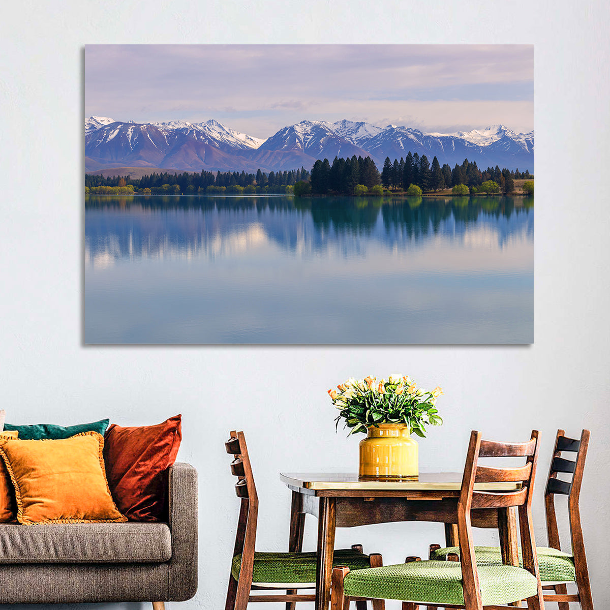 Ruataniwha Lake Reflection Wall Art