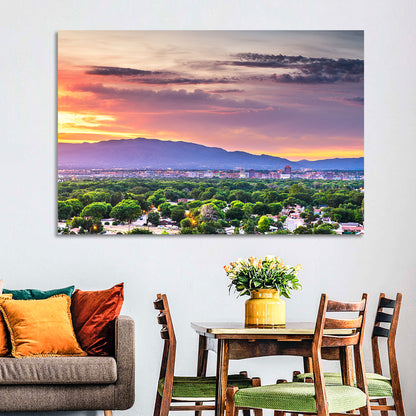 Albuquerque Skyline at Dusk Wall Art