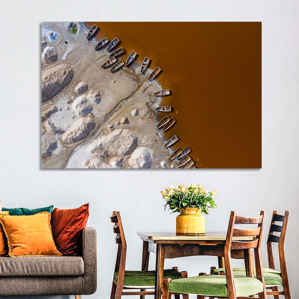 Salt Piles at Lake Retba Wall Art