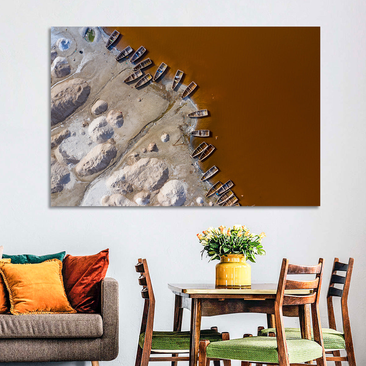 Salt Piles at Lake Retba Wall Art