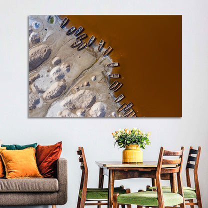 Salt Piles at Lake Retba Wall Art