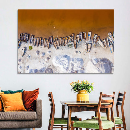 Lac Rose Boats Aerial View Wall Art
