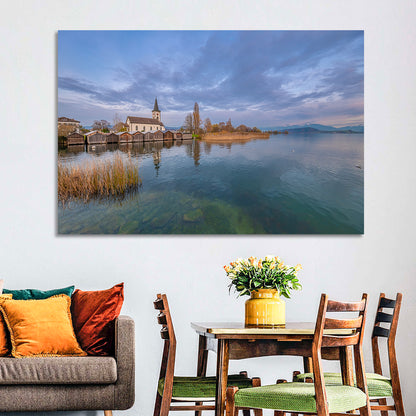 Busskirch Church on Lake Obersee Wall Art