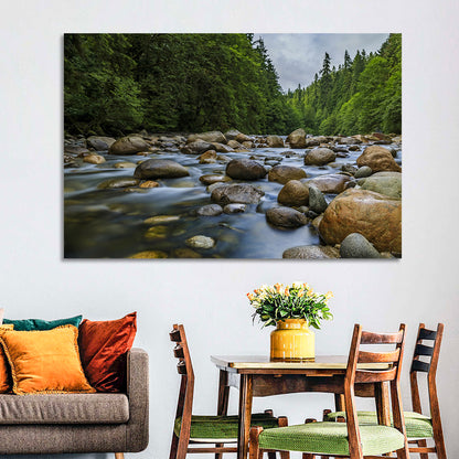 Lynn Canyon Riverbed Forest Wall Art