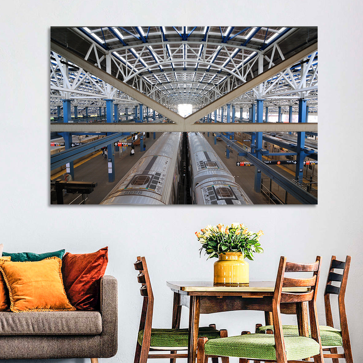 Stillwell Avenue Station Platform Perspective Wall Art in a room, landscape
