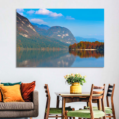 Lake Bohinj Autumn Reflection Wall Art