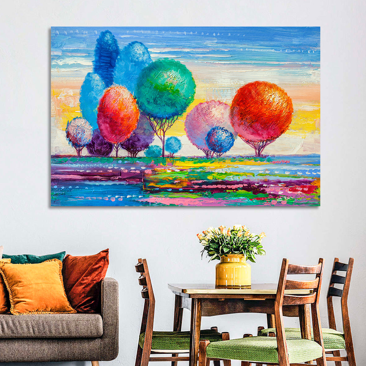 Autumn Trees at Sunset Wall Art