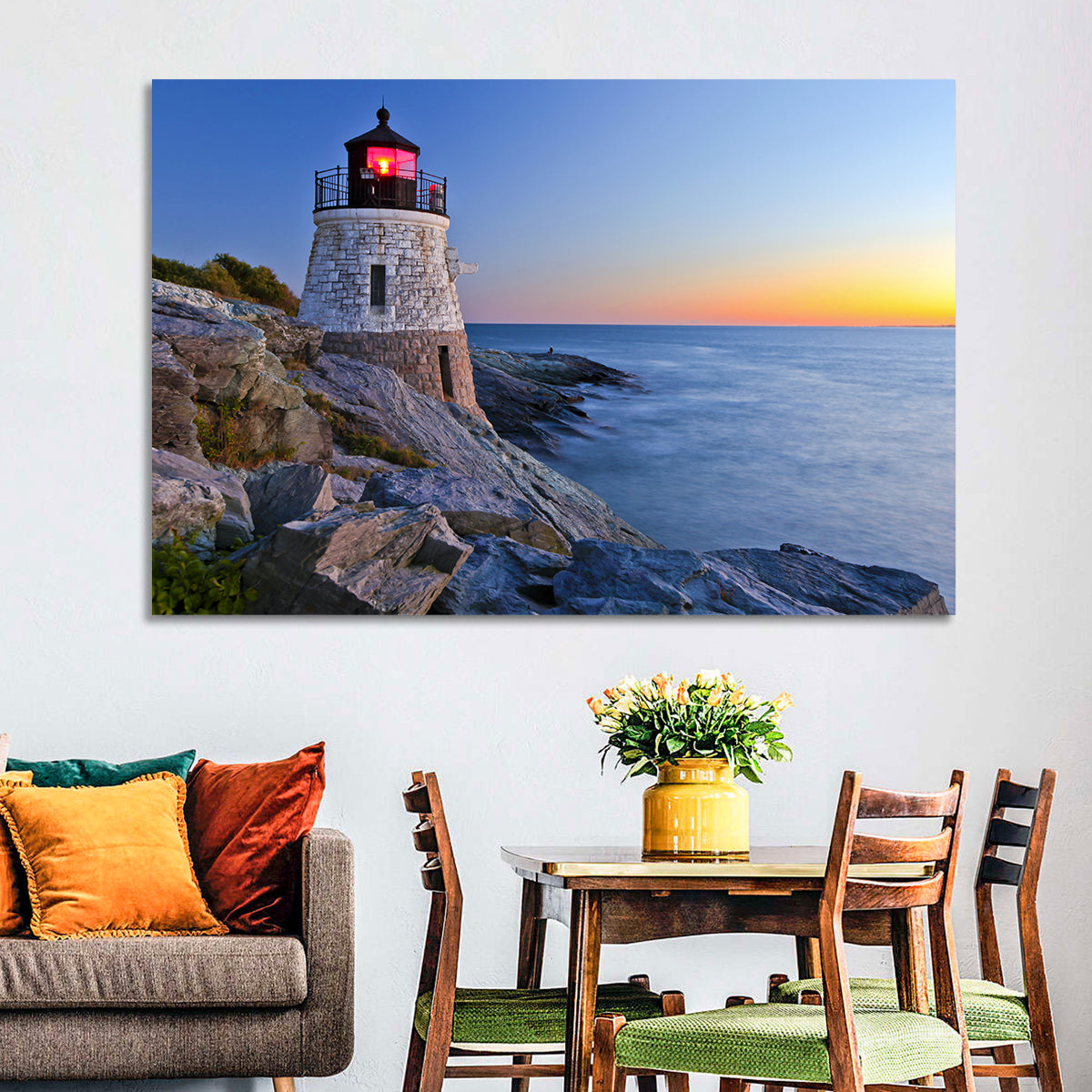 Castle Hill Lighthouse at Dusk Wall Art