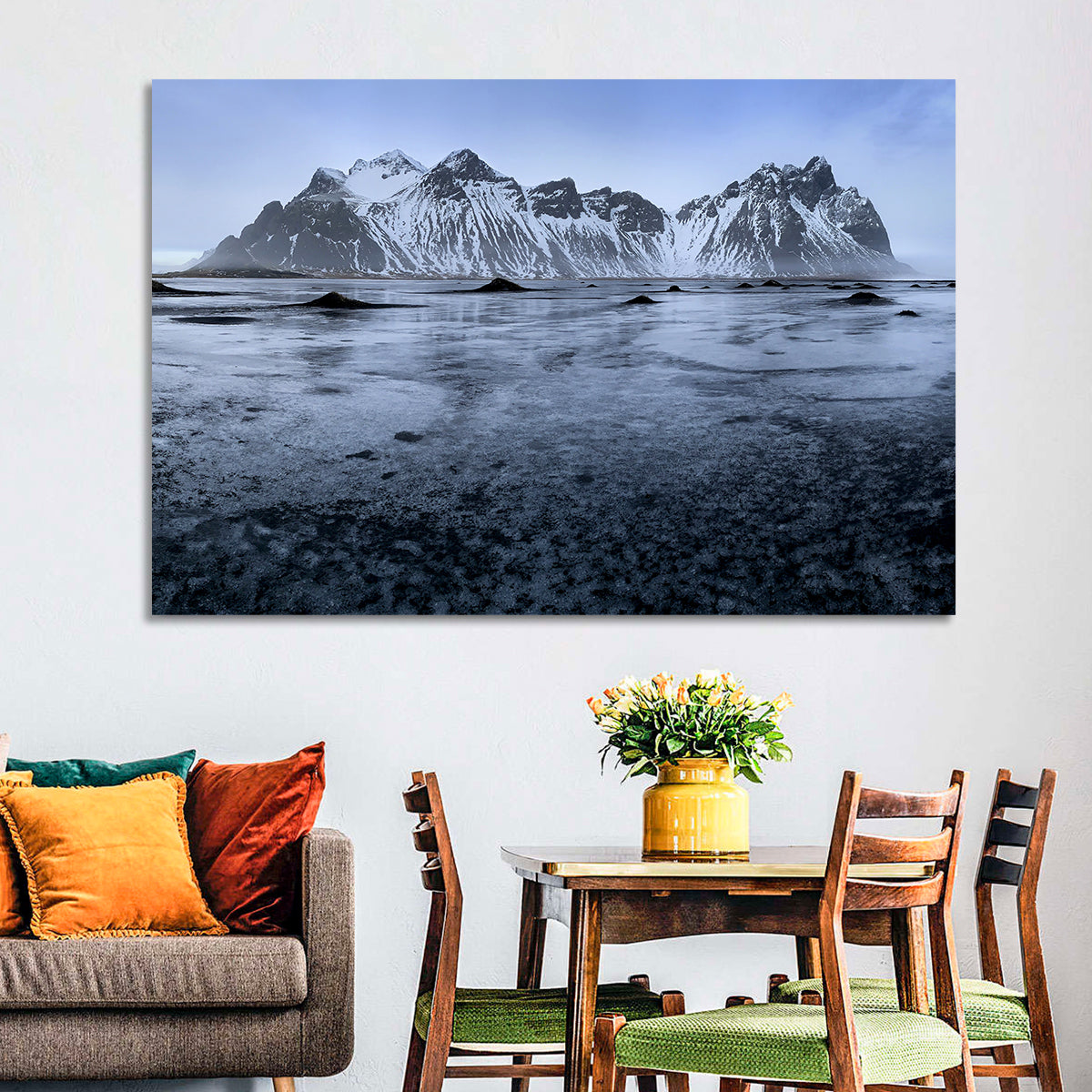 Vestrahorn at Stokksnes Wall Art in a room, landscape