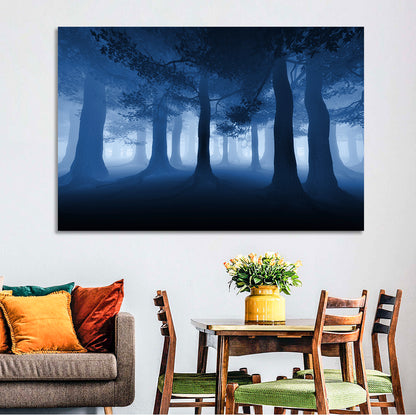 Midnight Blue Forest Wall Art