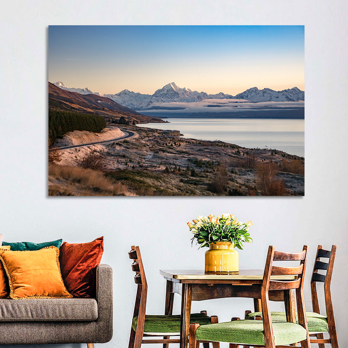 Mount Cook Over Lake Pukaki Wall Art