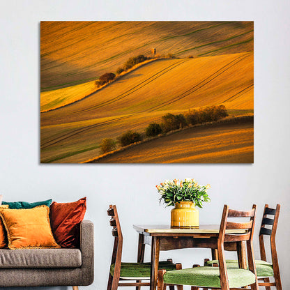 Golden Moravian Farm Tracks Wall Art