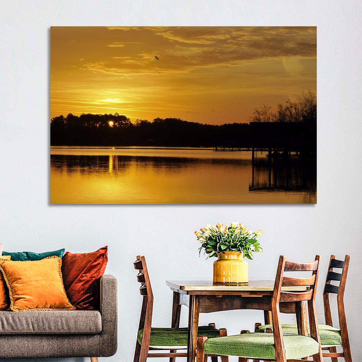 Lake Weiss Sunset Reflection Wall Art