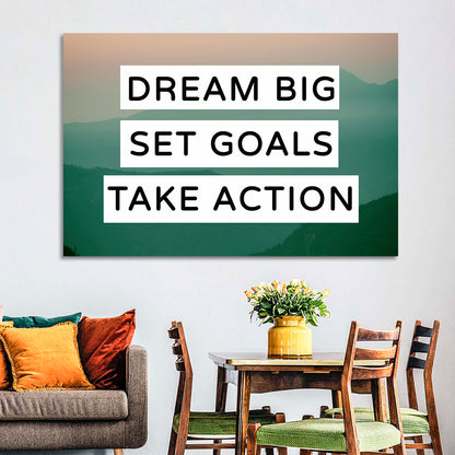 Dream Big Set Goals Wall Art