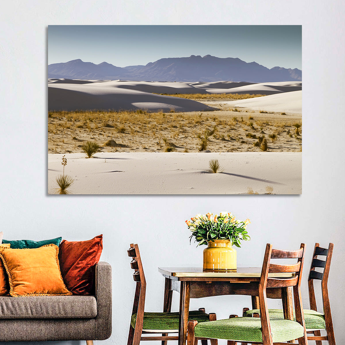 White Sands Dunes, New Mexico Wall Art in a room, landscape