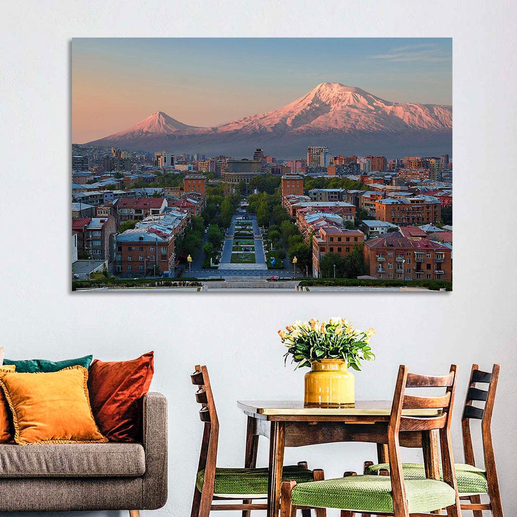 Sunset Over Mount Ararat from Yerevan Wall Art