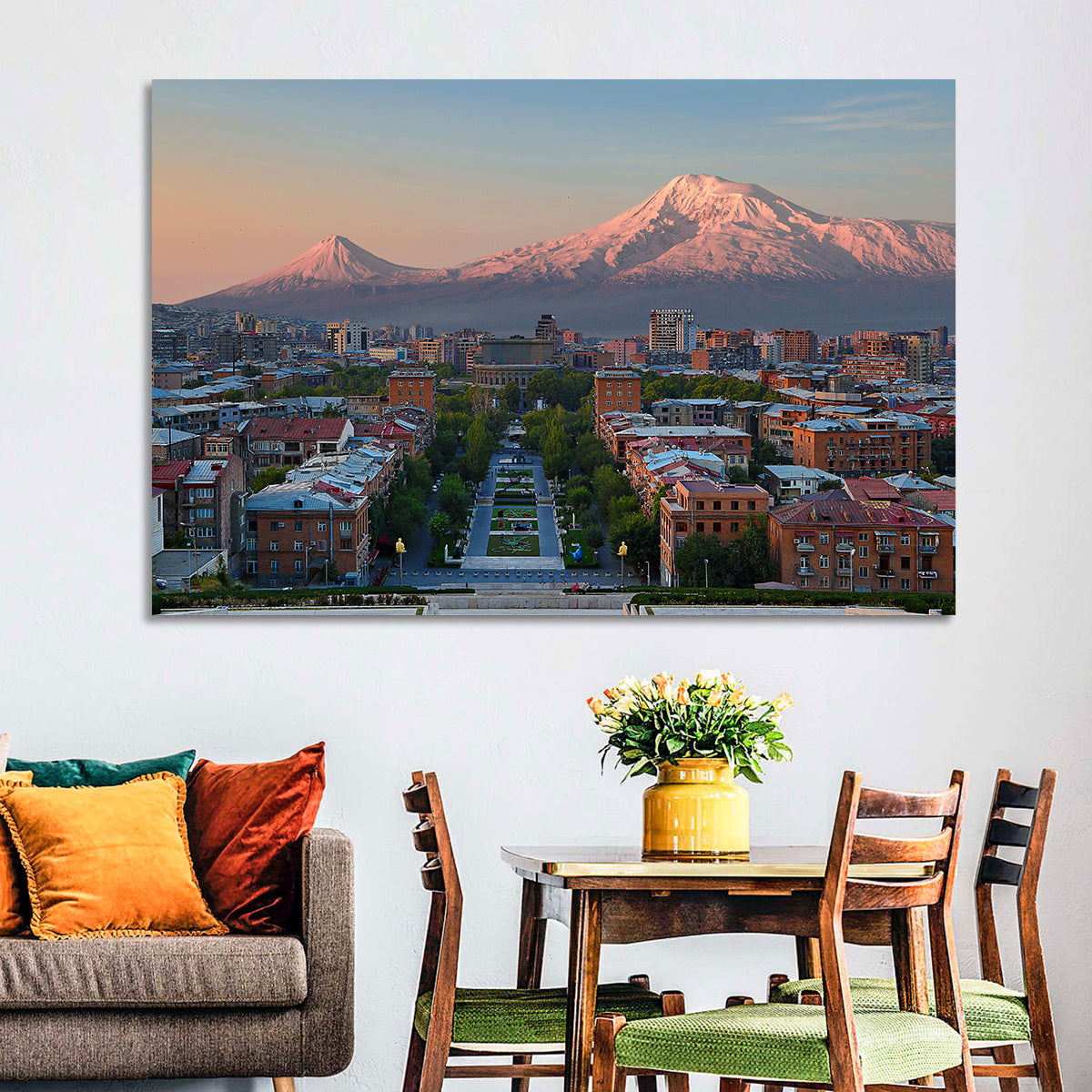 Sunset Over Mount Ararat from Yerevan Wall Art