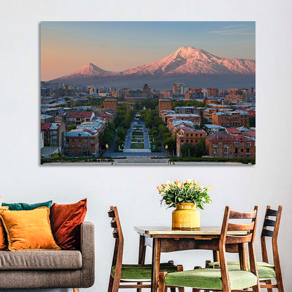 Sunset Over Mount Ararat from Yerevan Wall Art