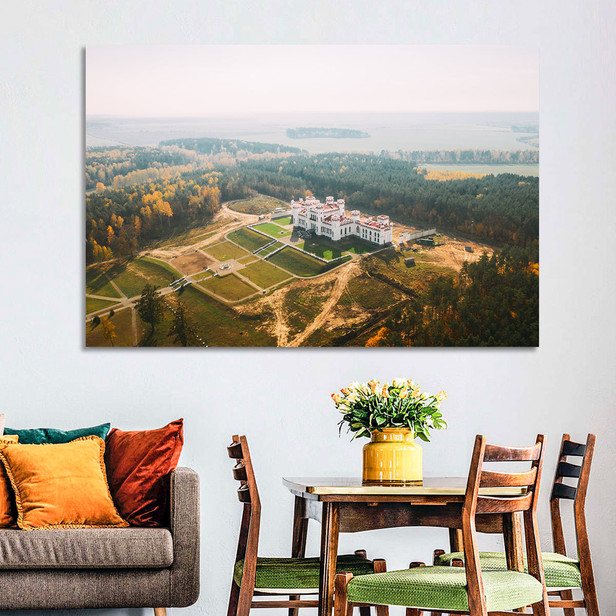 Kosava Castle Aerial View Wall Art