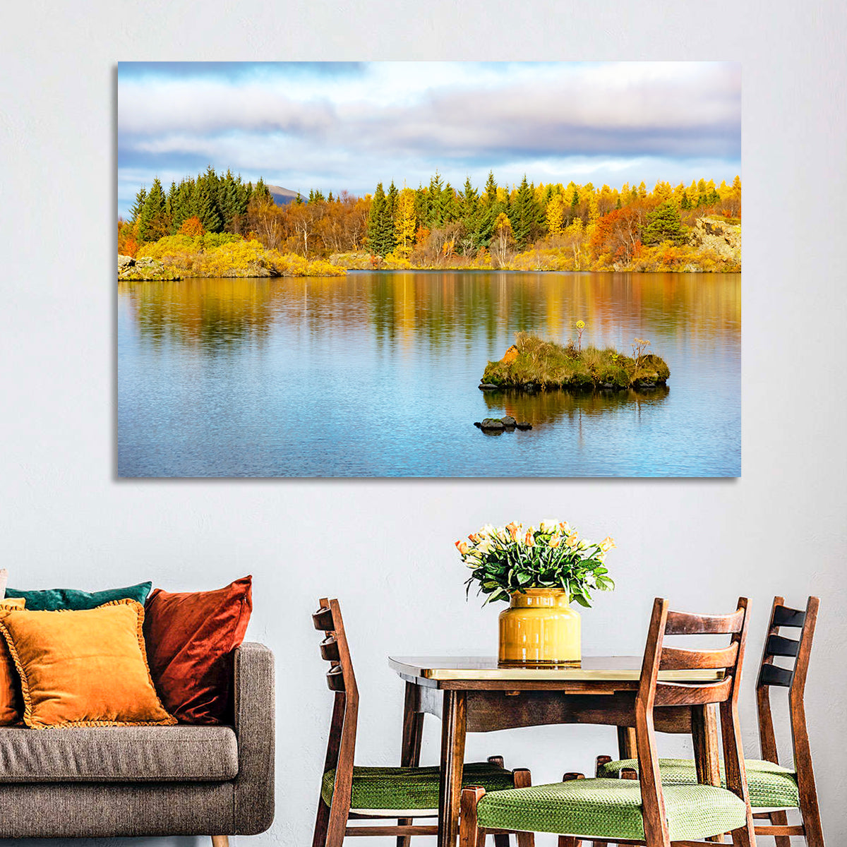 Autumn at Lake Myvatn Wall Art