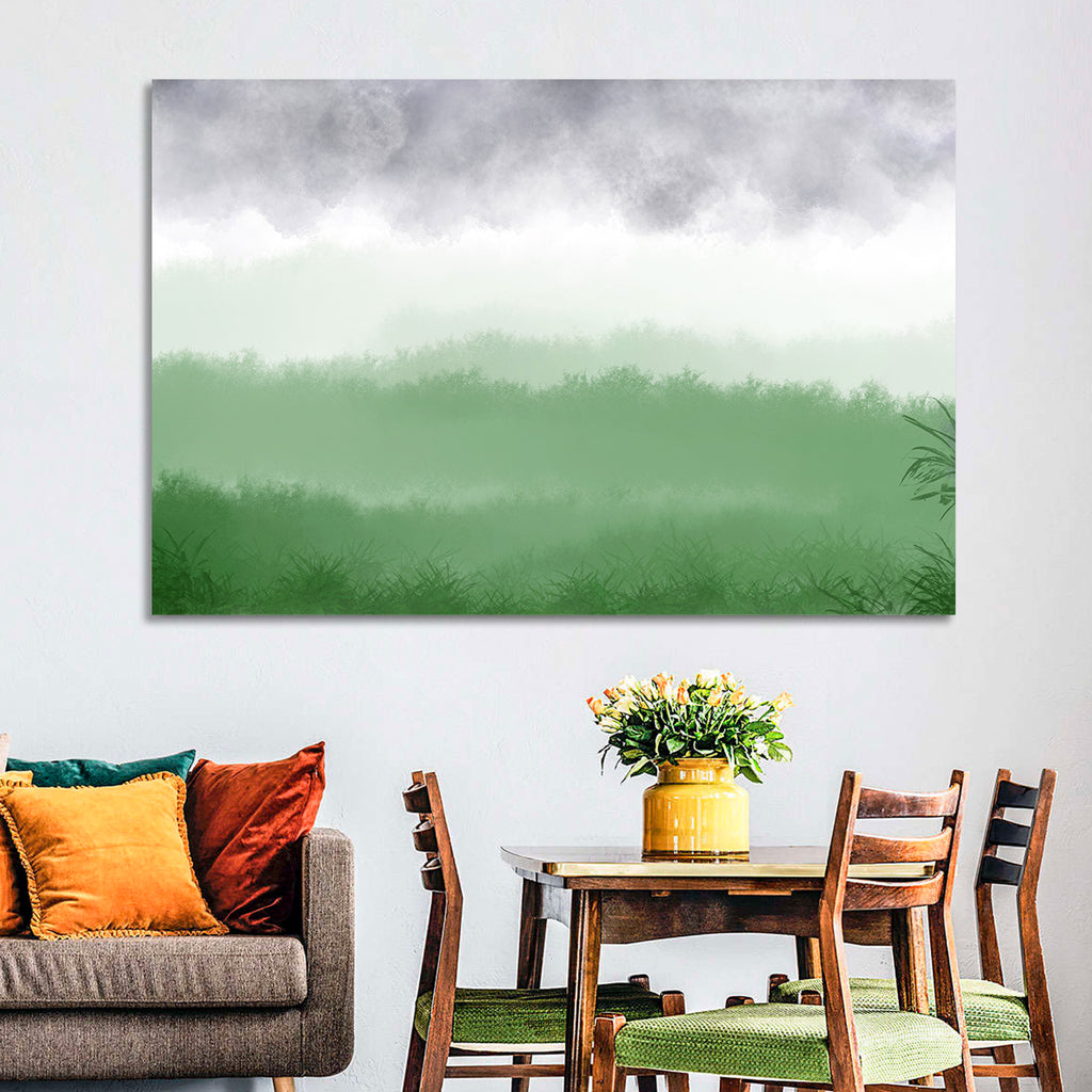 Misty Green Fields Wall Art